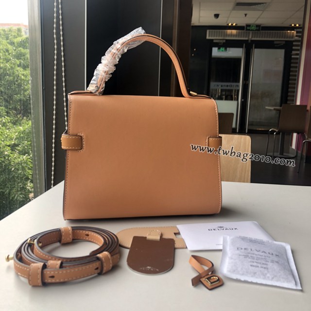 Delvaux春夏專櫃限量版tempete系列白蘭地拼色焦糖手提包 德爾沃專櫃經典款顏色肩背女包 bxs1015